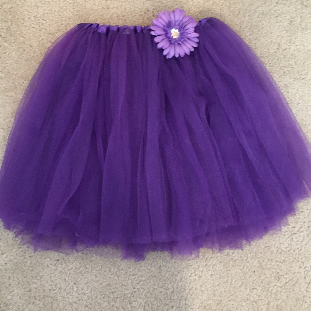 Dark purple tutu with bow